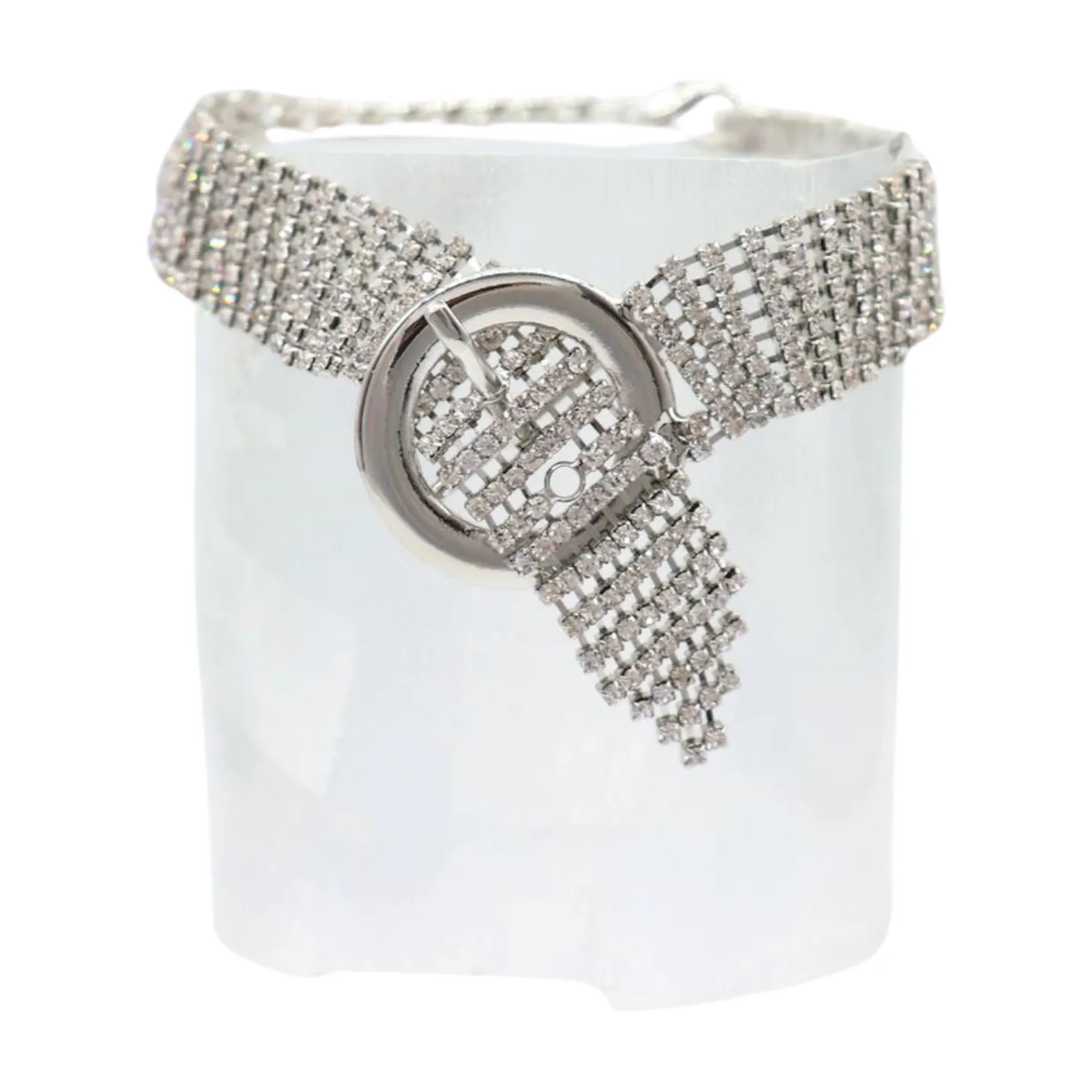 Women Silver Metal Chain Boot Bracelet Anklet Shoe Bling Buckle Charm