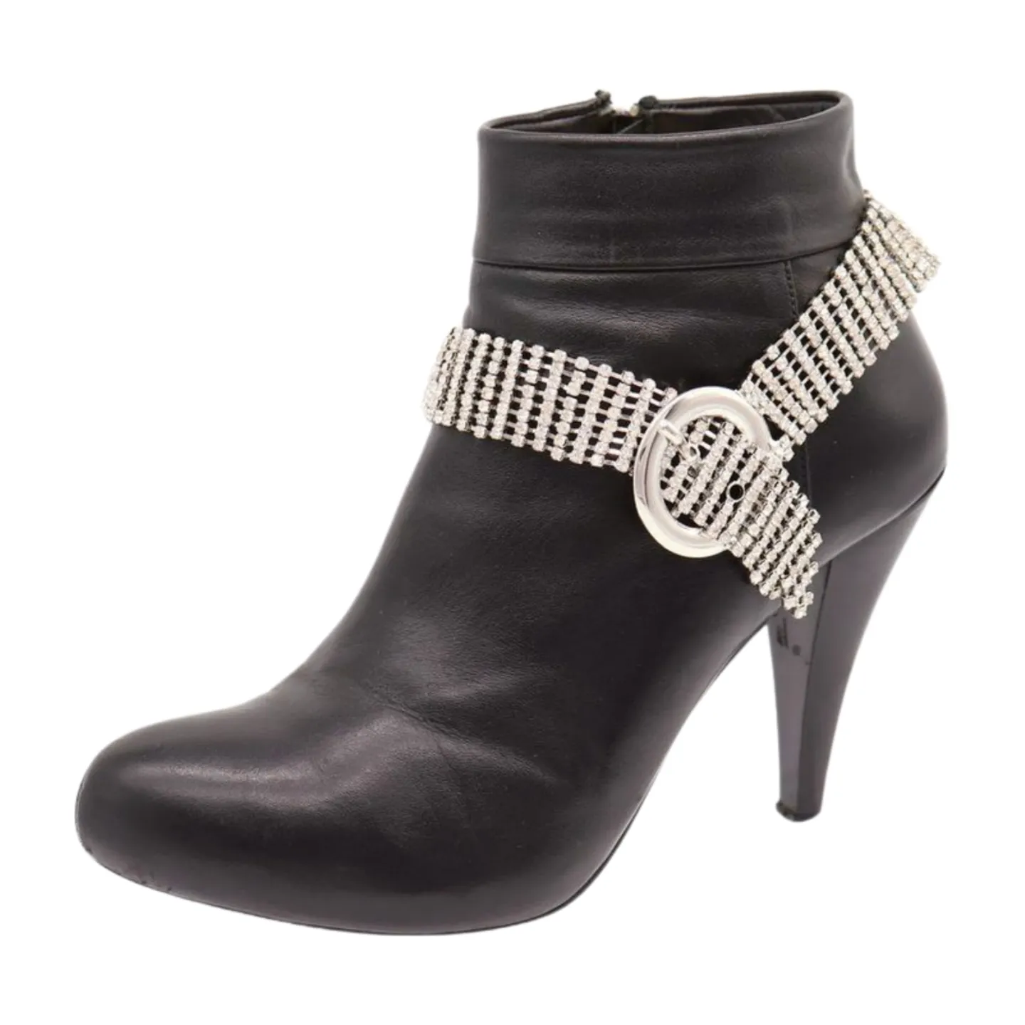 Women Silver Metal Chain Boot Bracelet Anklet Shoe Bling Buckle Charm