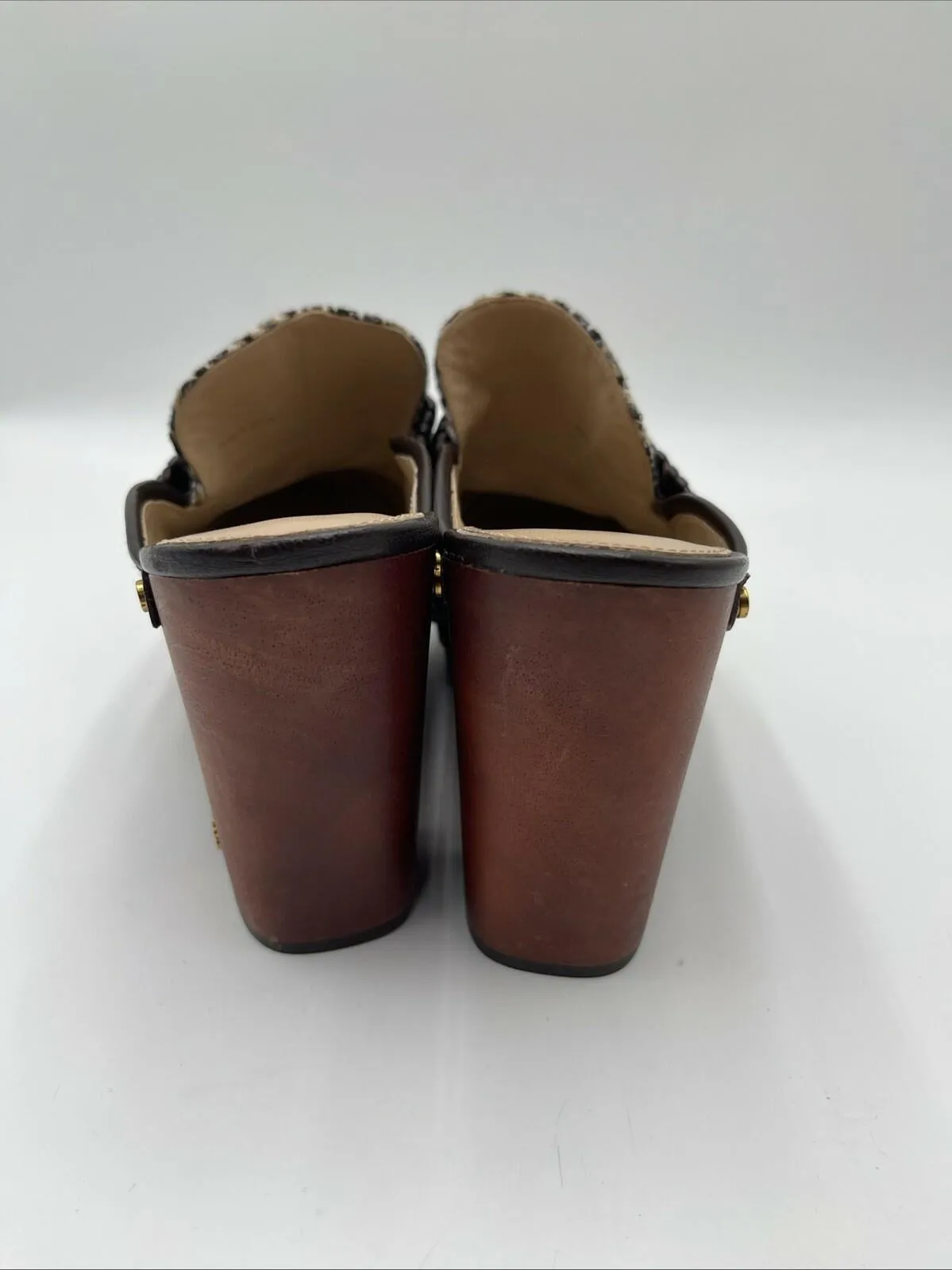 Women’s Veronica Beard Delia Clogs Brown Size 10M - Very Good