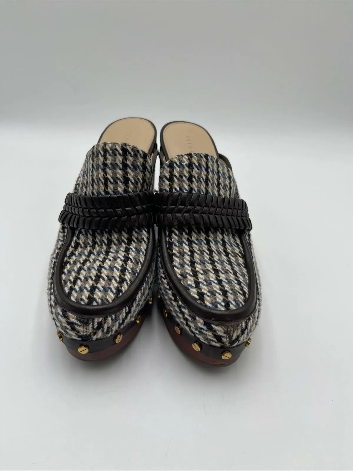 Women’s Veronica Beard Delia Clogs Brown Size 10M - Very Good